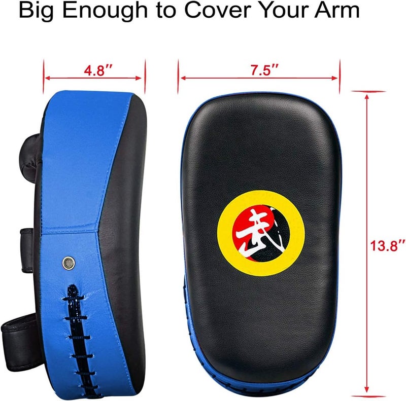 TLBTEK Taekwondo Kick Shield - Muay Thai MMA Karate Kickboxing Training Pads - Curved Leather Strike Shield - Image 2